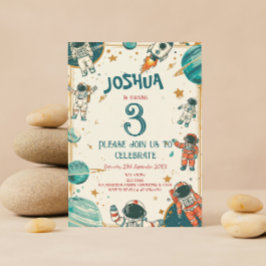 垂直宇宙飛行士の誕生日パーティー 招待状