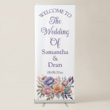 垂直引き込み可能バ結婚ナーのウェルカムサイン