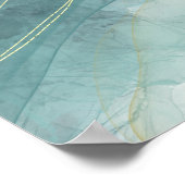 垂直抽象芸術シースケッモダンプ抽象芸術アート ポスター (角)