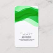 垂直抽象芸術曲線パターンモダントレンディー 名刺 (裏面)