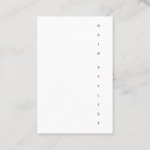 垂直文字デザイン 名刺 (裏面)