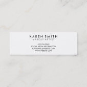 垂直文字モダンパープルグランジスタイル スキニー名刺 (裏面)