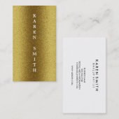 垂直文字モダン金ゴールドグリッタースタイル 名刺 (正面/裏面)