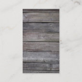 垂直木材デザイン品質トレンディー 名刺 (裏面)