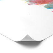 垂直水平線の水の色絵画の設定 ポスター (角)