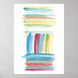 垂直水平線の水の色絵画の設定 ポスター