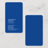 垂直深いブルートレンディーミニマリストエレガント 名刺 (正面/裏面)