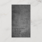 垂直灰色の黒板のシンプルプレーン・マネージャ 名刺 (裏面)