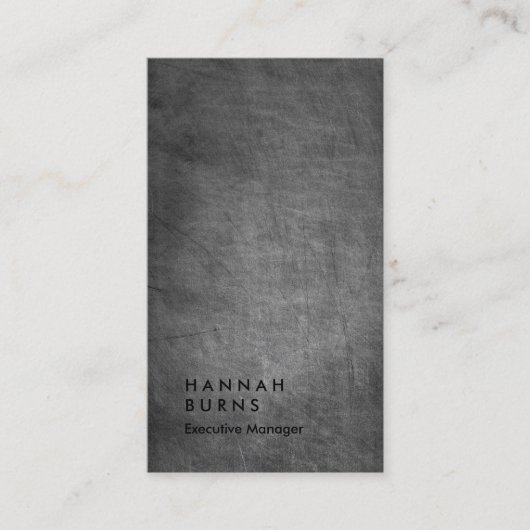 垂直灰色の黒板のシンプルプレーン・マネージャ 名刺 (正面)