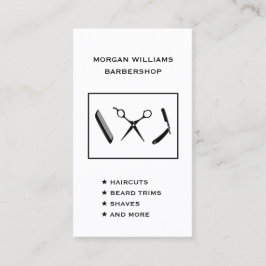 垂直理容師バーバーショップヘアシェーブソーシャルメディア 名刺