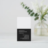 垂直白黒コンサルタントの名刺 名刺 (スタンド正面)