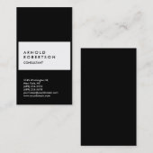 垂直白黒コンサルタントの名刺 名刺 (正面/裏面)