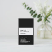 垂直白黒コンサルタントの名刺 名刺 (スタンド正面)