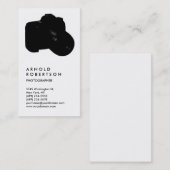 垂直白黒トレンディー撮影 名刺 (正面/裏面)