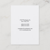 垂直白黒ヴィンテージ クラシカル 名刺 (裏面)