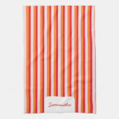 垂直線のパーソナライズされたストライプ数 キッチンタオル (縦)