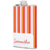 垂直線のパーソナライズされたストライプ数 フラスク (左)