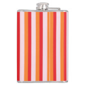 垂直線のパーソナライズされたストライプ数 フラスク (裏面)