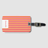 垂直線のパーソナライズされたストライプ数 ラゲッジタグ (正面横)