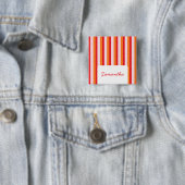 垂直線のパーソナライズされたストライプ数 缶バッジ (インサイチュ)