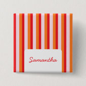 垂直線のパーソナライズされたストライプ数 缶バッジ (正面)