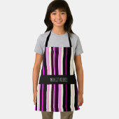 垂直線ブラックピンクアモウアイソメパターン エプロン (インサイチュ)
