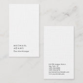 垂直線(平エレガントモダン面) 名刺 (正面/裏面)