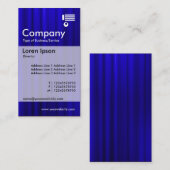 垂直縞模様 – ブラシ付き深い青 名刺 (正面/裏面)