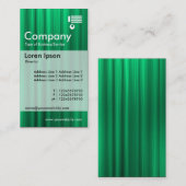 垂直縞模様 – ブラシ付き緑 名刺 (正面/裏面)