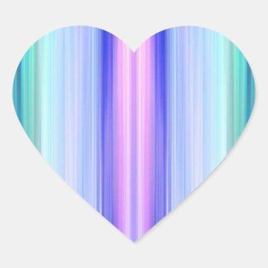 垂直色のストライプ ハートシール (正面)