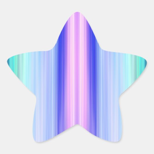 垂直色のストライプ 星シール (正面)