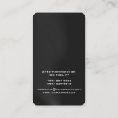 垂直芸術的灰色の波のユニークデザイン 名刺 (裏面)