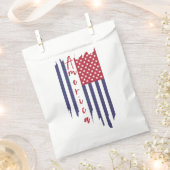 垂直芸術的米国国旗 フェイバーバッグ (クリップ留めされた状態)