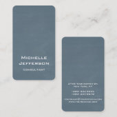 垂直芸術的青グレー色のスタイリッシュトレンディー 名刺 (正面/裏面)