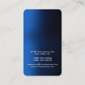 垂直芸術的青ユニークデザイン 名刺 (裏面)