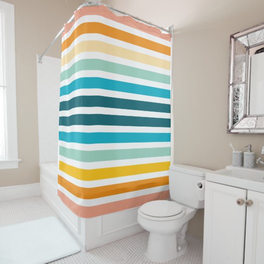 垂直虹のストライプ数 シャワーカーテン (インサイチュ)