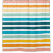 垂直虹のストライプ数 シャワーカーテン (正面)