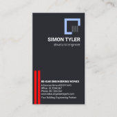 垂直赤再バー線構造技術者 名刺 (正面)