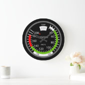 垂直速度指示器パイロット航空ギーク ラージ壁時計 (ホーム)