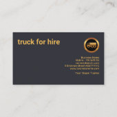 垂直金ゴールドタブグレーのトラックドライバ 名刺 (裏面)