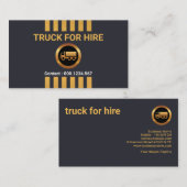 垂直金ゴールドタブグレーのトラックドライバ 名刺 (正面/裏面)