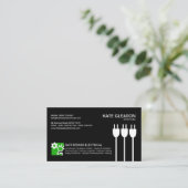 垂直電源ケーブル明るい電気技師アイコン 名刺 (スタンド正面)