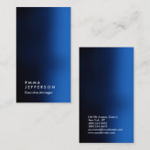 垂直青のシャープなプロフェッショナルプレーン 名刺 (正面/裏面)