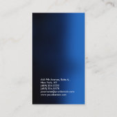 垂直青のシャープなプロフェッショナルプレーン 名刺 (裏面)