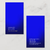 垂直青色プロフェッショナルシンプルモダン 名刺 (正面/裏面)