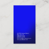 垂直青色プロフェッショナルシンプルモダン 名刺 (裏面)