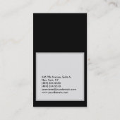 垂直黒灰色のプレーンモダンマネージャ 名刺 (裏面)