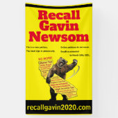 垂直3フィートx 5フィートrecallgavin2020バナー 横断幕 (縦)