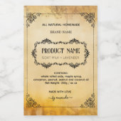 垂直Apothecaryスタイルラベル ワインラベル (シングルラベル)