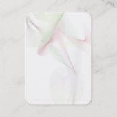 垂直Chubby抽象芸術カーブホワイトスクリプト 名刺 (裏面)